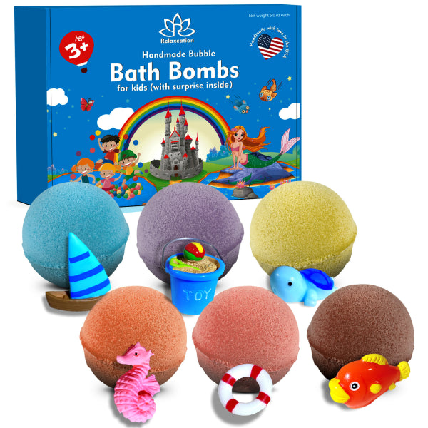 Bath Bombs with BEACH Toys Inside