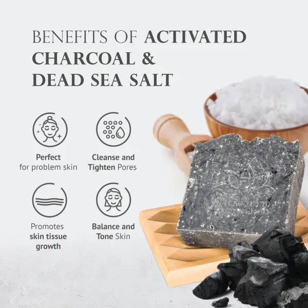 Black Charcoal Soap with Dead Sea Salt