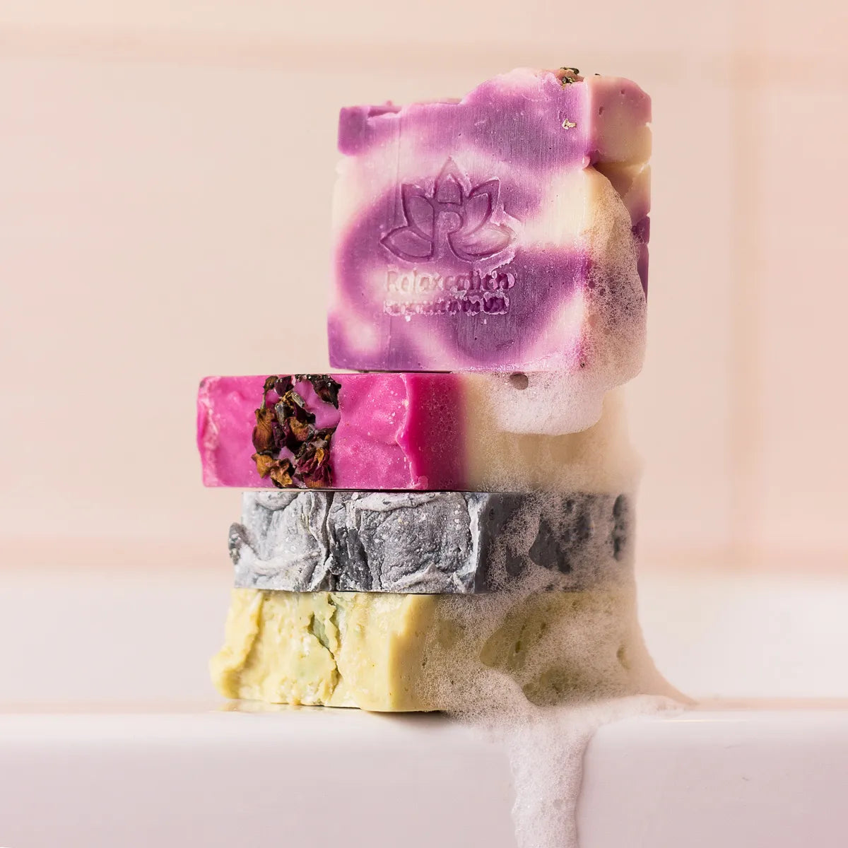 Set of 4 Natural Cold Process Soaps (4.8 oz/each)