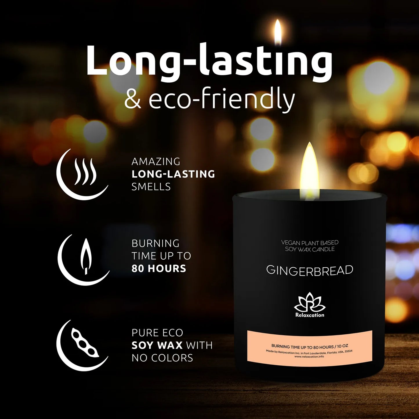 GINGERBREAD Soy Wax Candle in Glass Jar (10 oz)