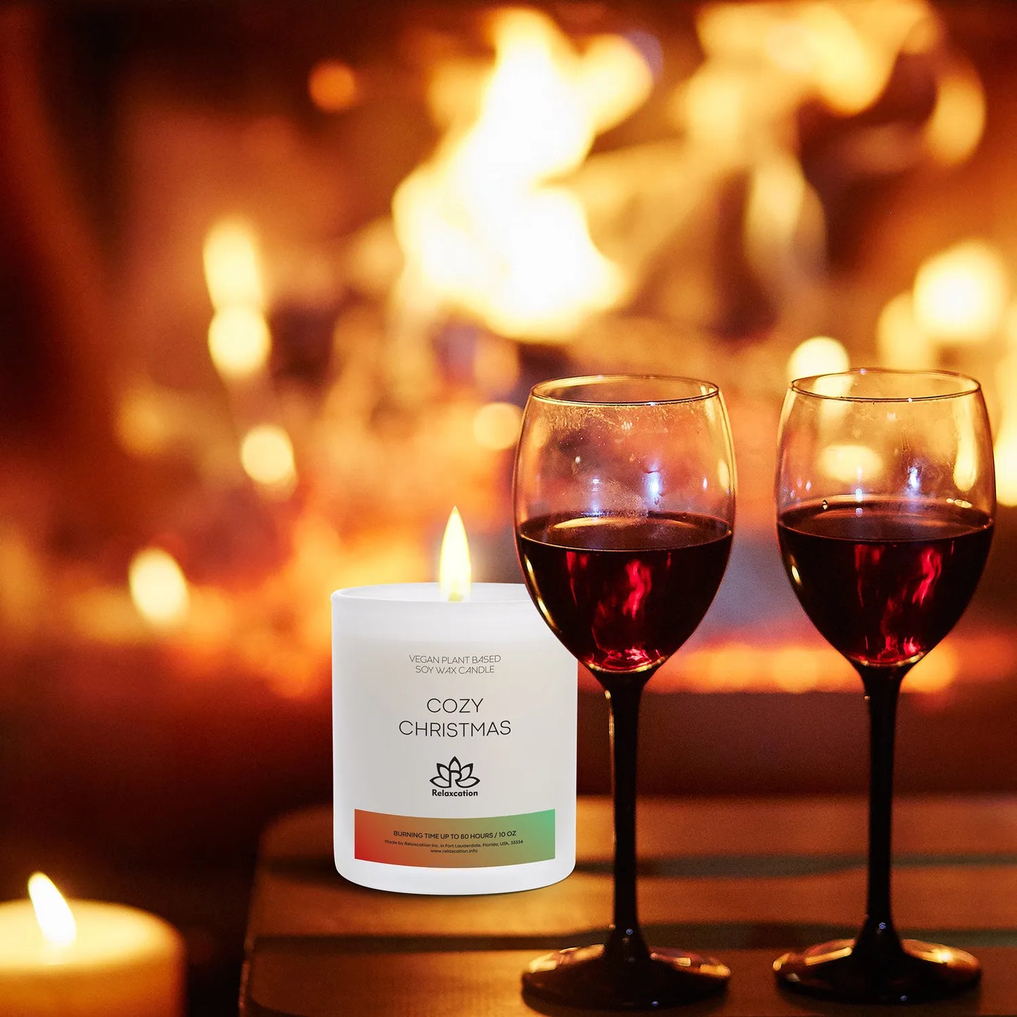 COZY CHRISTMAS Soy Wax Candle in Glass Jar (10 oz)