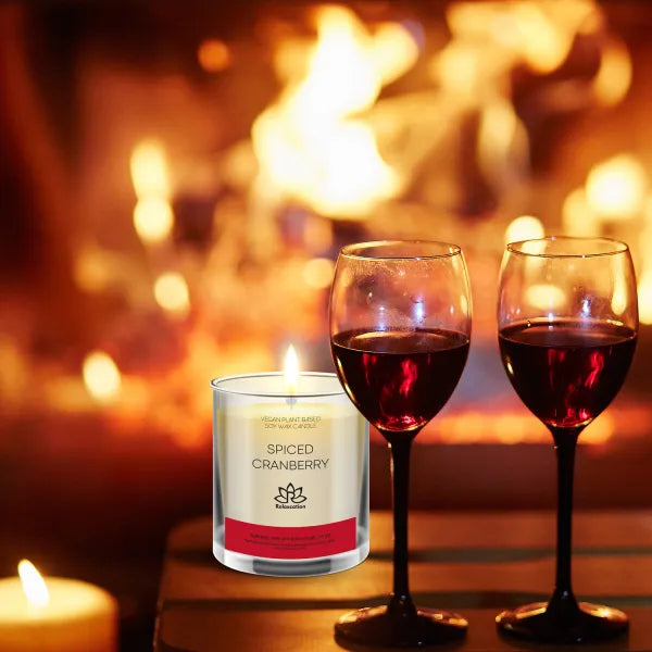 SPICED CRANBERRY Soy Wax Candle in Glass Jar (10 oz)