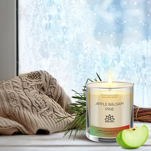 APPLE BALSAM Soy Wax Candle in Glass Jar (10 oz)