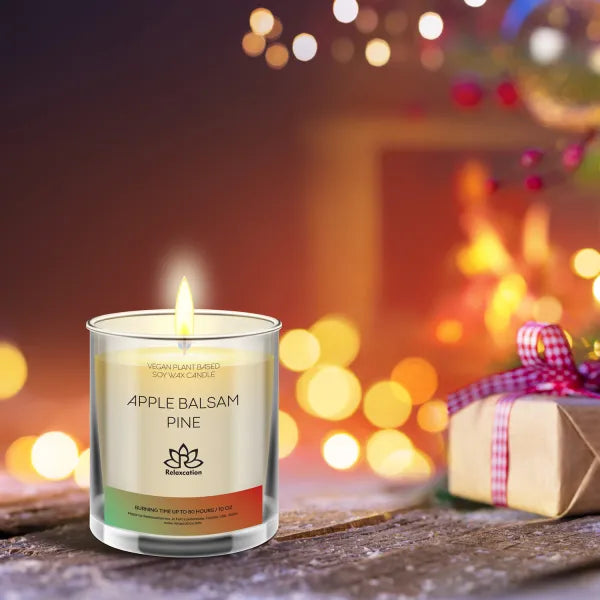 APPLE BALSAM Soy Wax Candle in Glass Jar (10 oz)