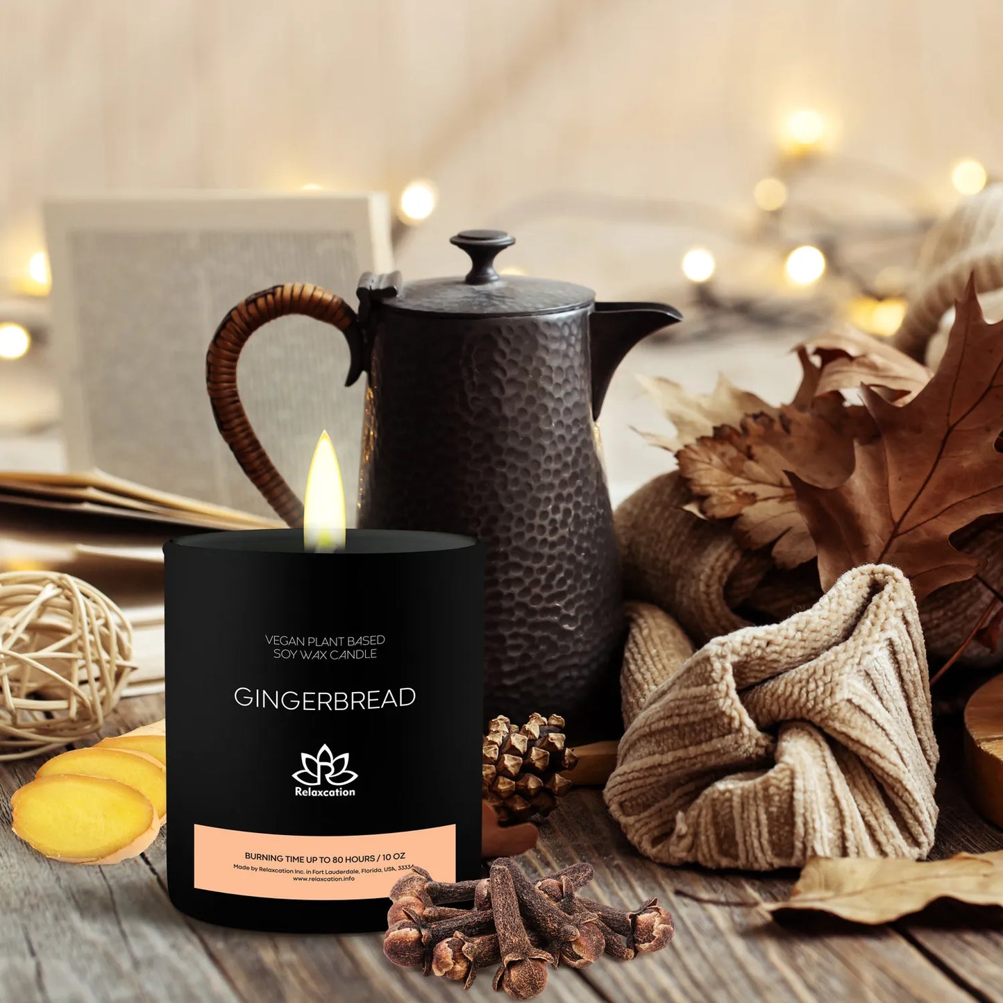 GINGERBREAD Soy Wax Candle in Glass Jar (10 oz)