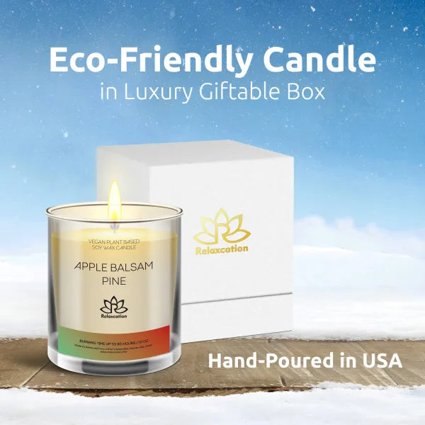 APPLE BALSAM Soy Wax Candle in Glass Jar (10 oz)