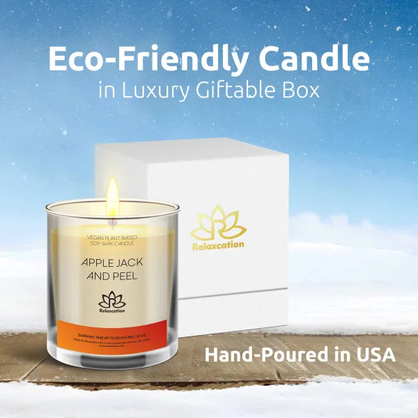 APPLEJACK AND PEEL Soy Wax Candle in Glass Jar (10 oz)