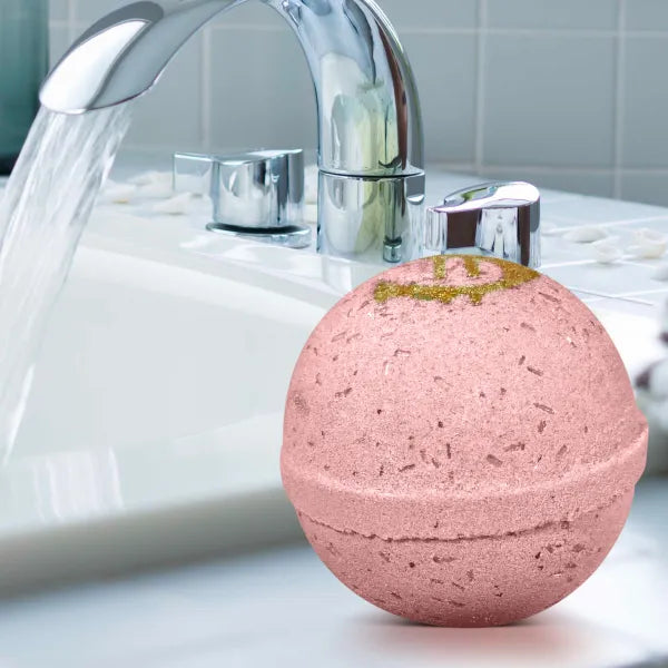 Pink Bath Bomb with Real Money Inside "White Gardenia"