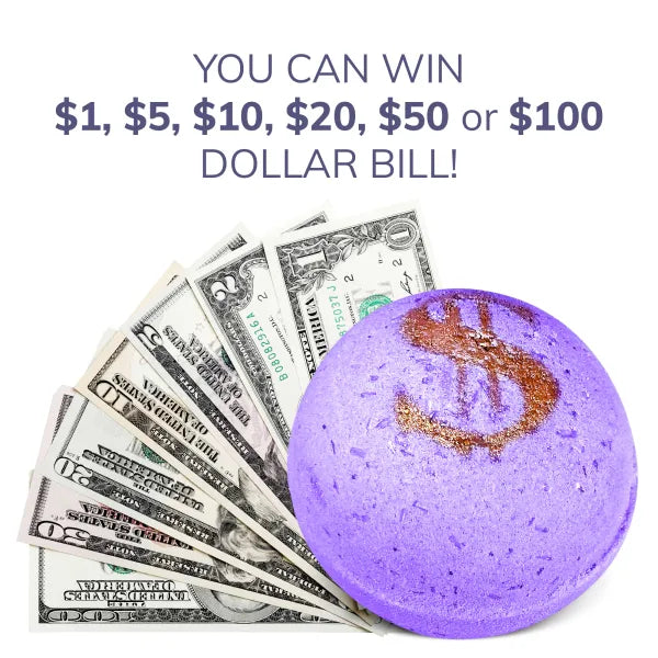 Lavender Bath Bomb with Money Surprise - Prize up to $100