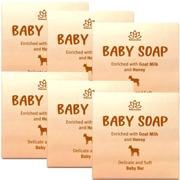 Baby Soap Bars with Goat Milk and Honey (Pack of 6)