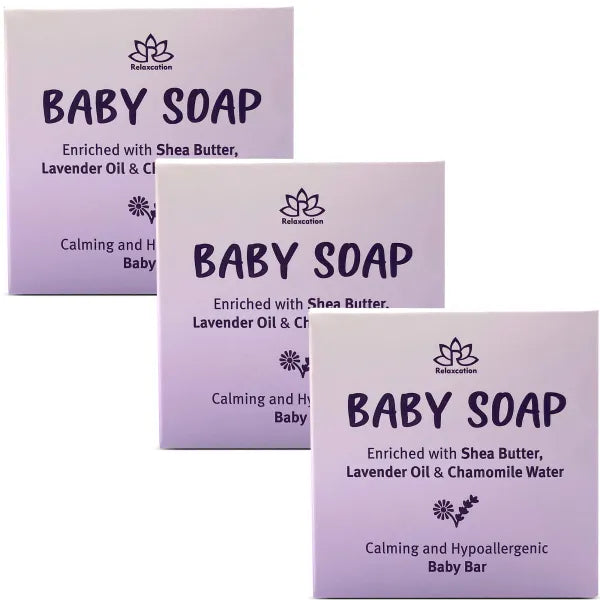 Lavender Chamomile Baby Soap Bars Set of 3