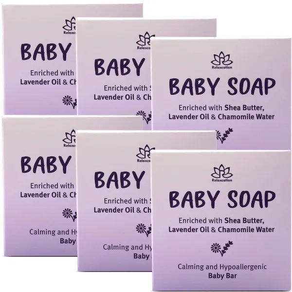 Lavender Chamomile Baby Soap Bars Set of 6