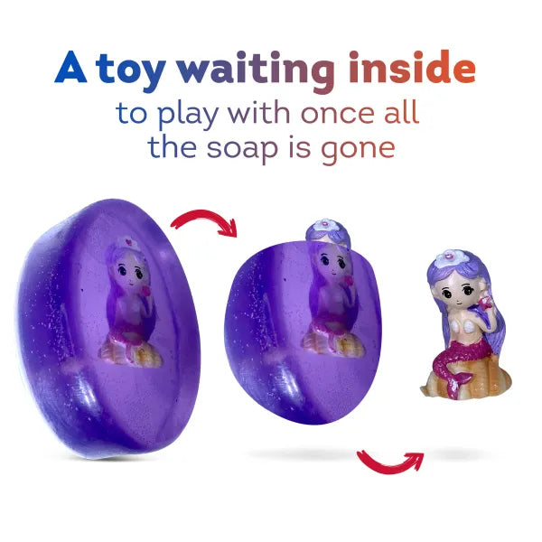 Sweet Berries Soap Bar for Kids With MERMAID Toy Inside