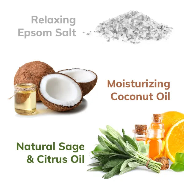 "Citrus and Sage" Organic Bath Bomb in kraft box - 5 oz