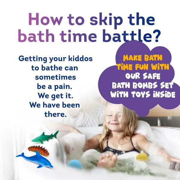 Bath Bombs for Kids with Surprise Sea Animals Toys Inside