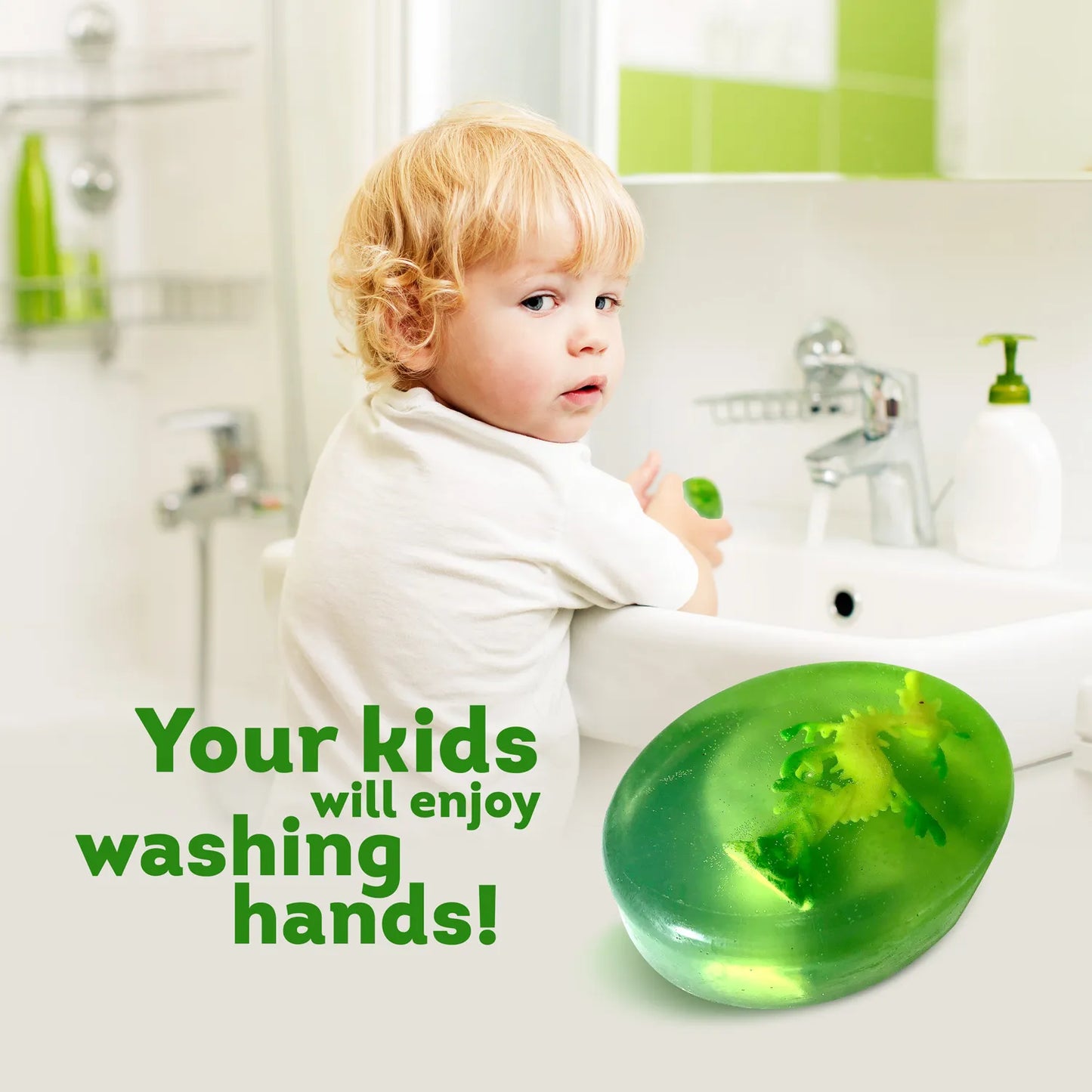 4 Kids Soap Bars with Sea Animals Toys Inside