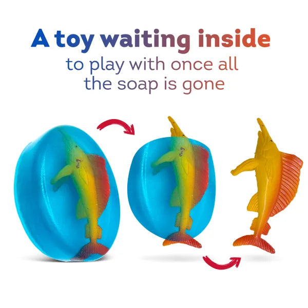 Baby Shark Soap Bar For Kids With SEA ANIMAL Toy Inside