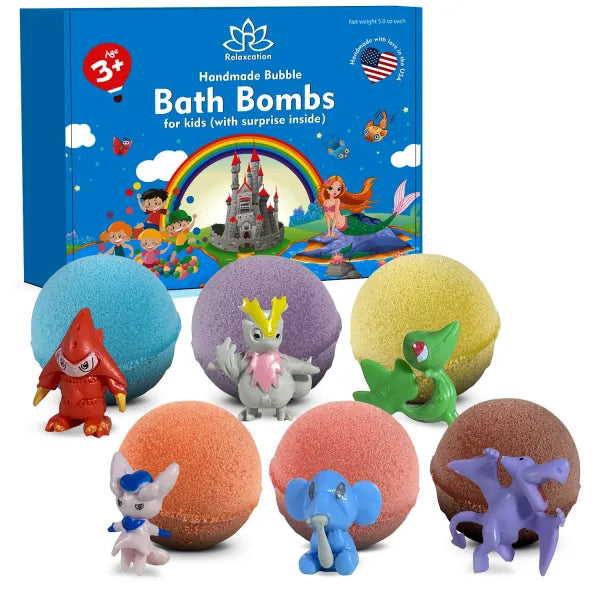 Bath Bombs for Kids with POKEMON Toys Inside