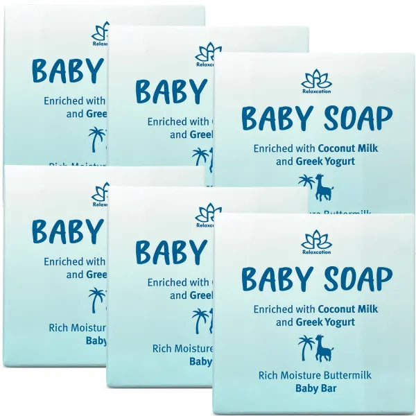 Baby Soap Bars with Greek Yogurt and Coconut Milk (Set of 6)