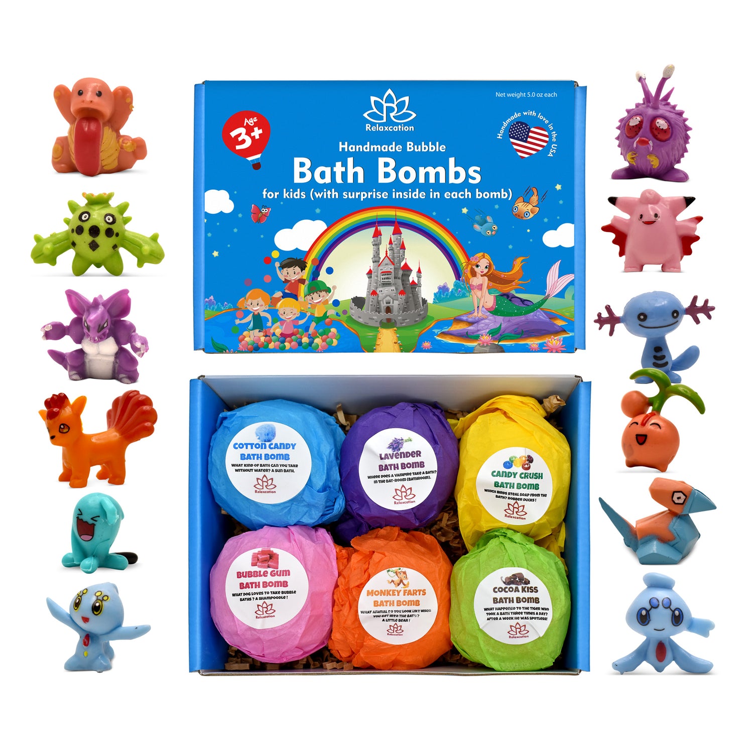 bath bombs with toys inside