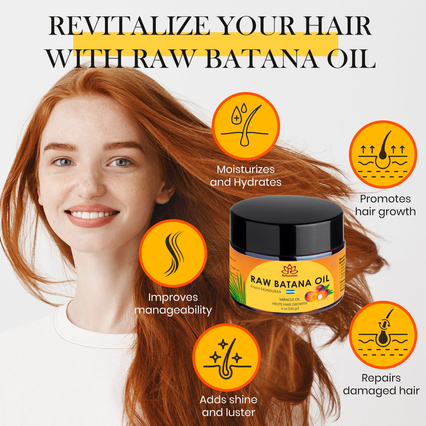 100% Raw Batana Oil Organic for Hair Growth, Prevent Hair Loss