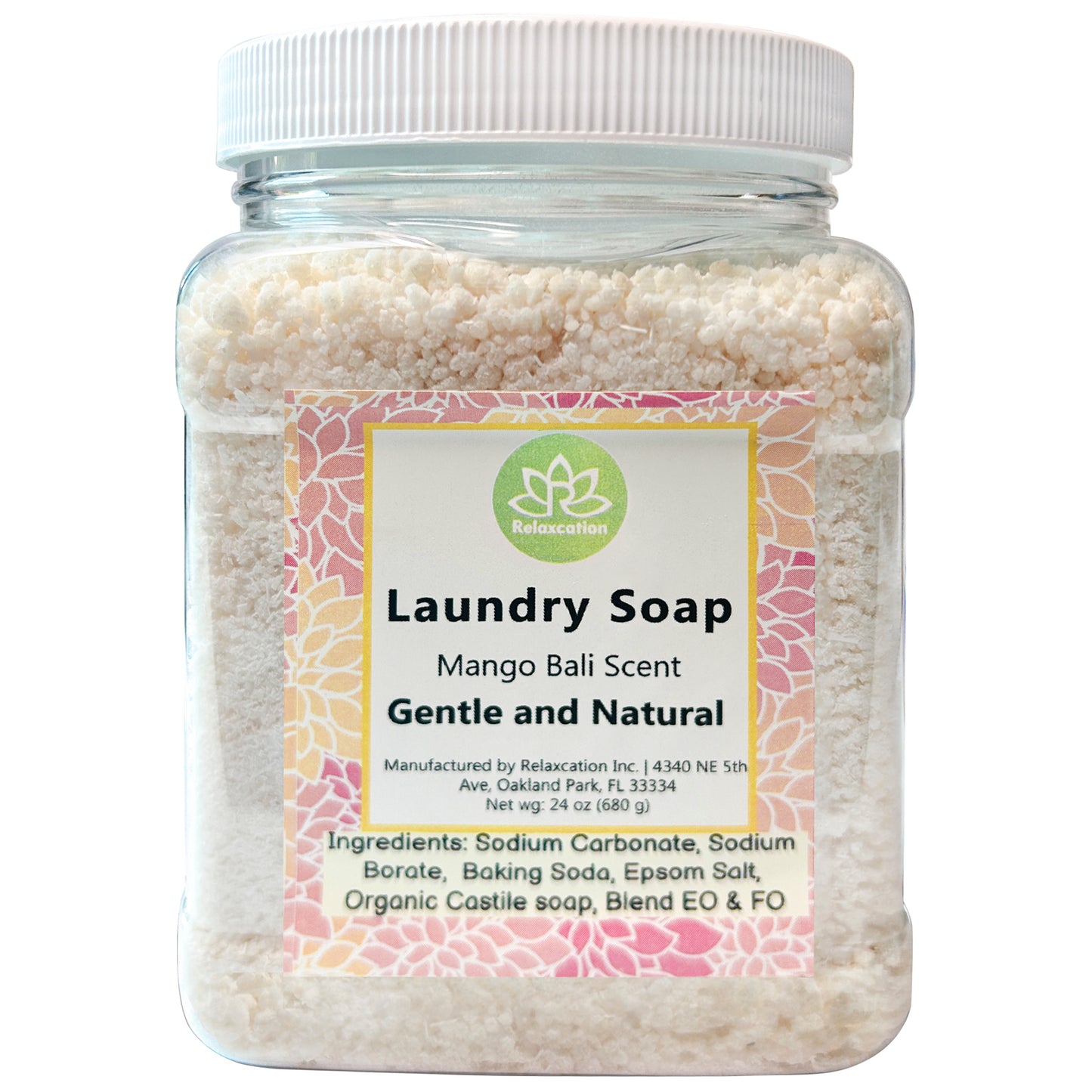 Laundry Soap Detergent Effective Cleaning Eco-Friendly "Mango Bali" 24oz