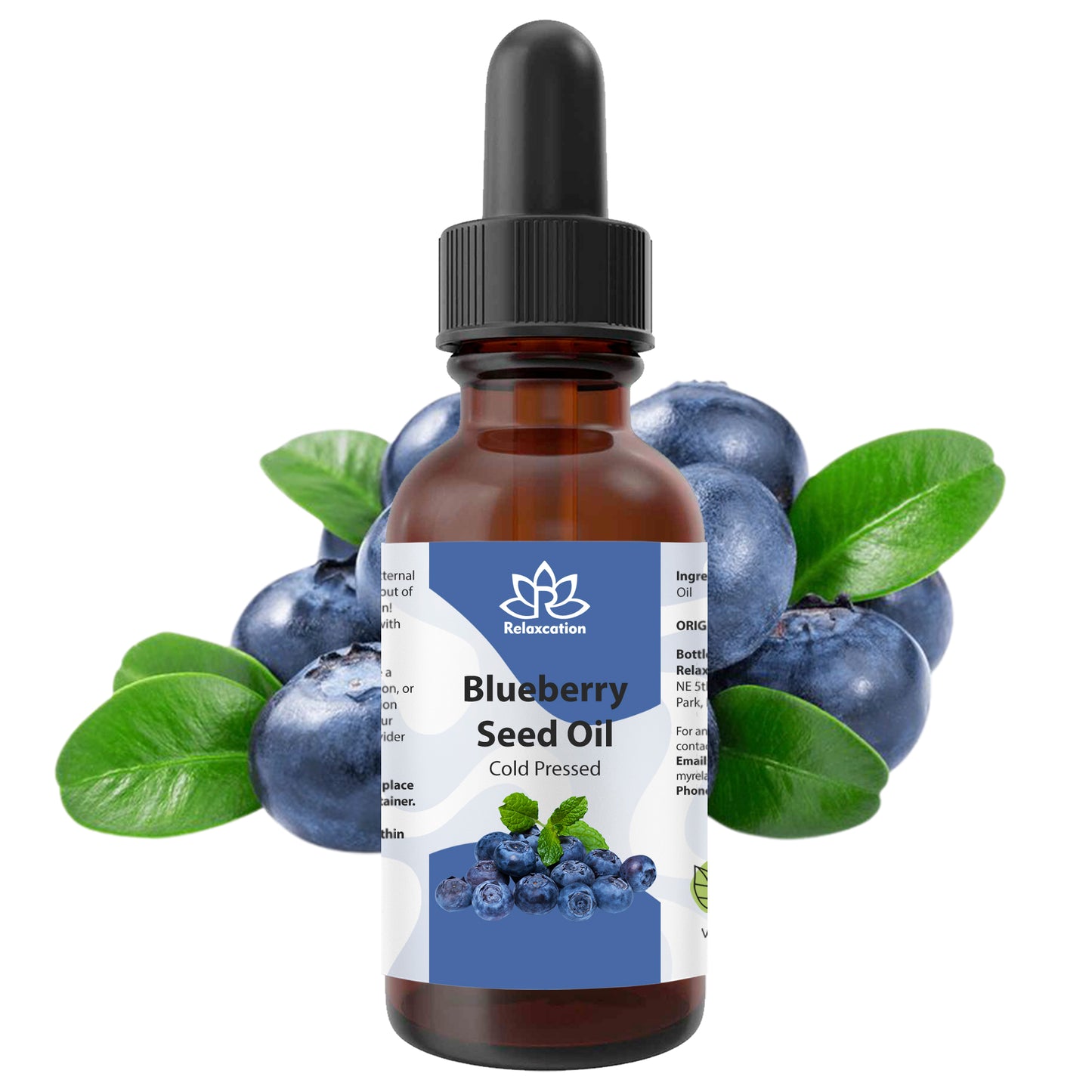 Pure Blueberry Seed Oil Cold Pressed – 100% Botanical Plant Oil | Natural Antioxidant Facial Oil