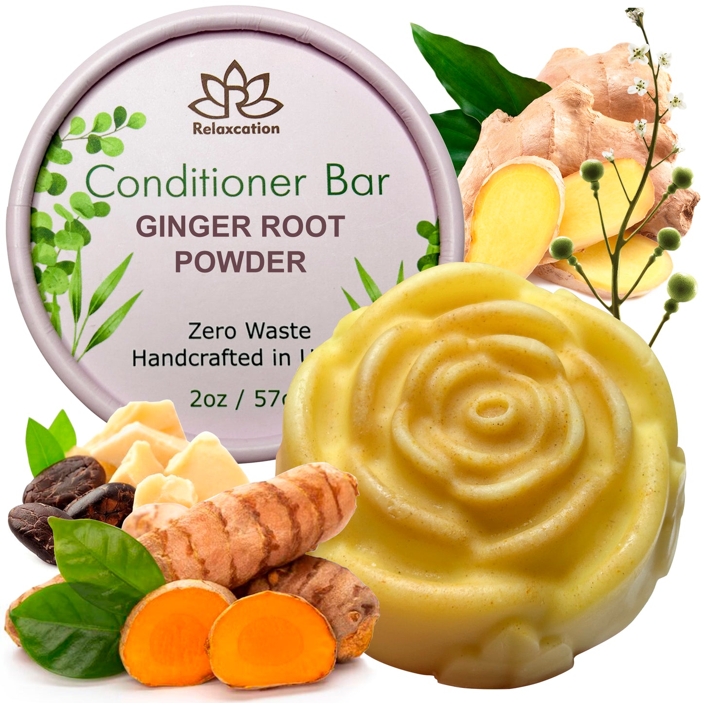 Ginger Root Conditioner Bar for Hydrating and Hair Growth