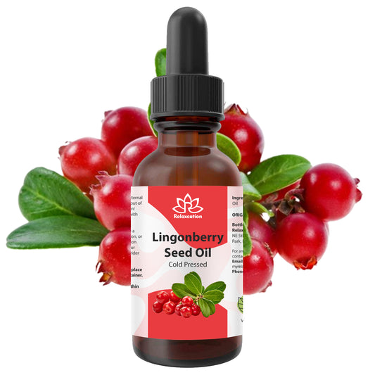 Pure Lingonberry Seed Oil Cold Pressed Botanical Oil | Nordic Inspired - 0.5 fl oz / 1 fl oz / 2 fl oz / 4 fl oz