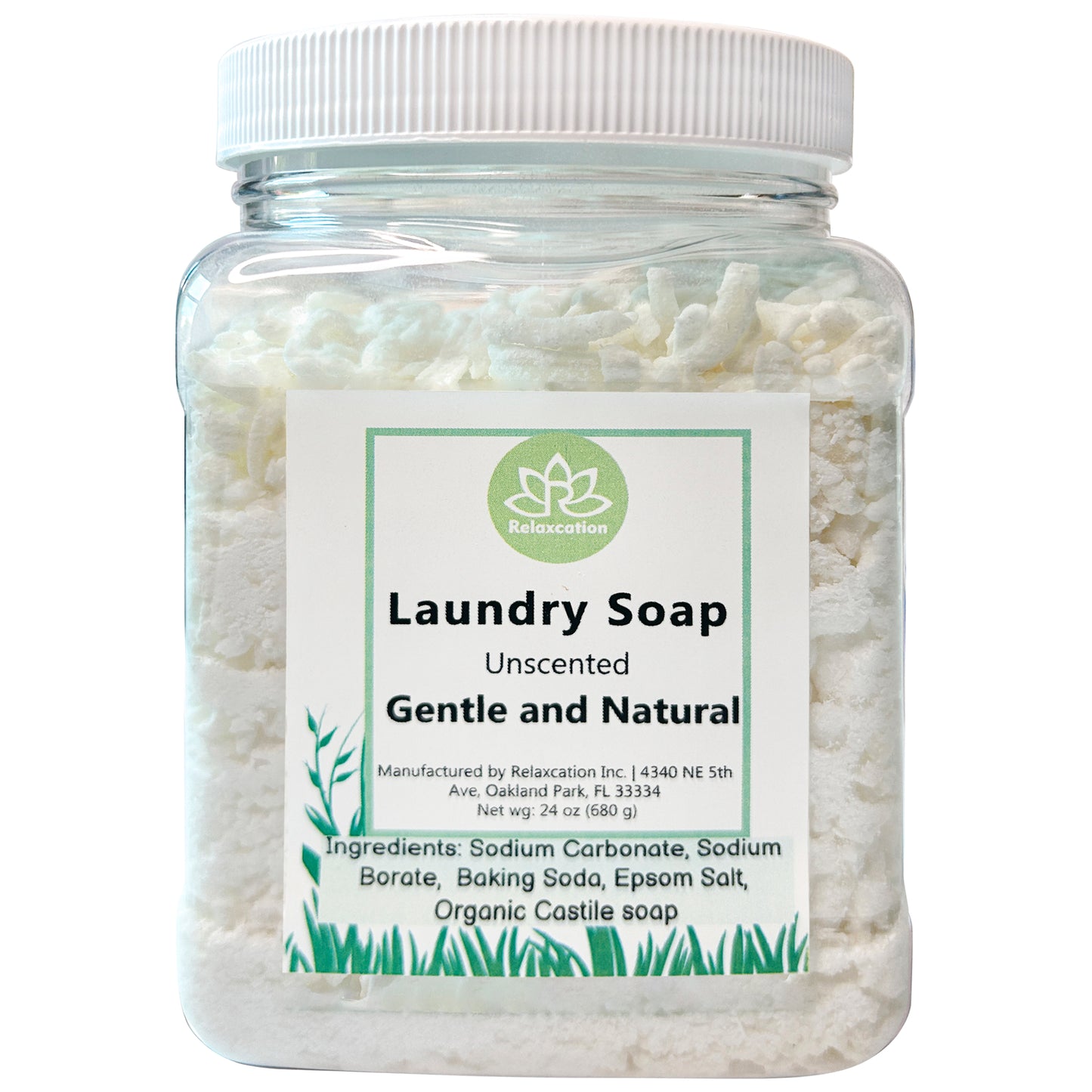 Natural Laundry Soap Detergent For Sensitive Skin Unscented - 24oz