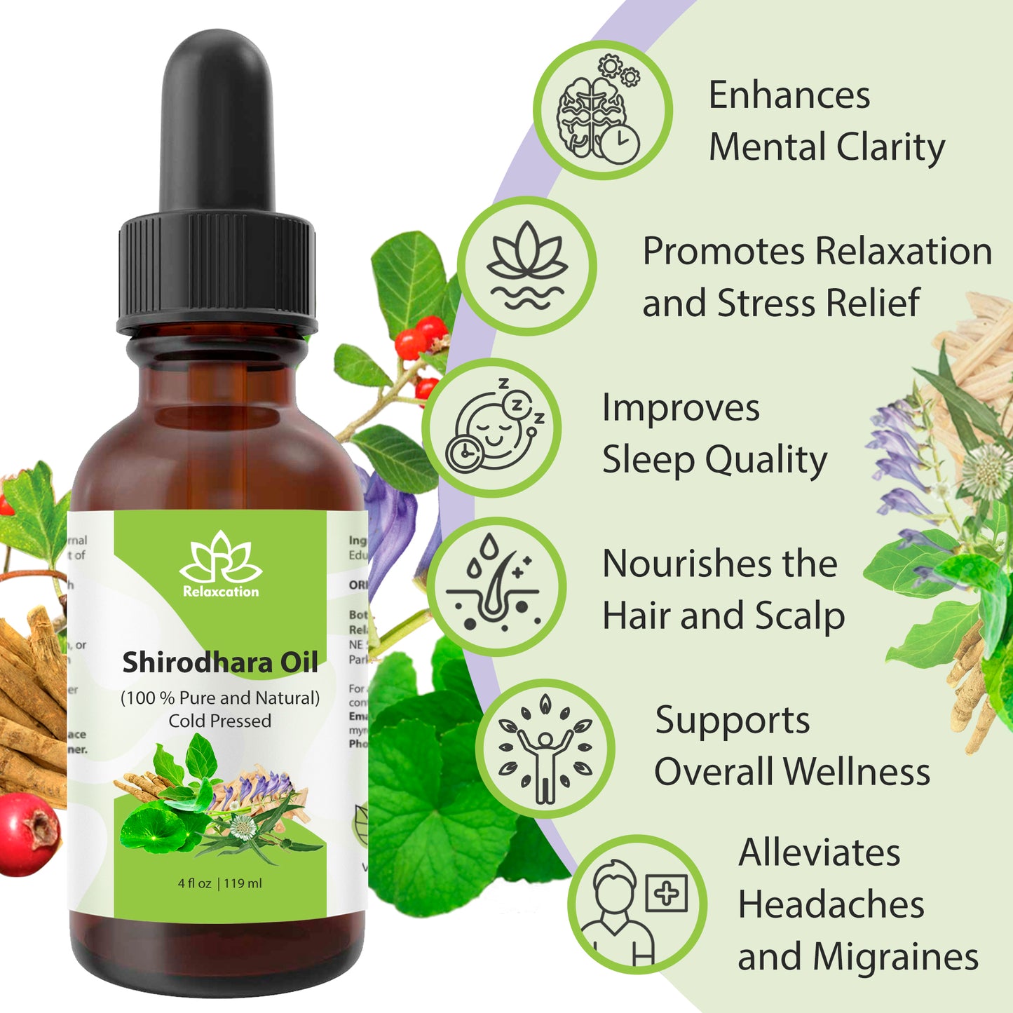 Shirodhara Ayurvedic Organic Oil – Shirodhara Massage Oil Relaxing Body Oil