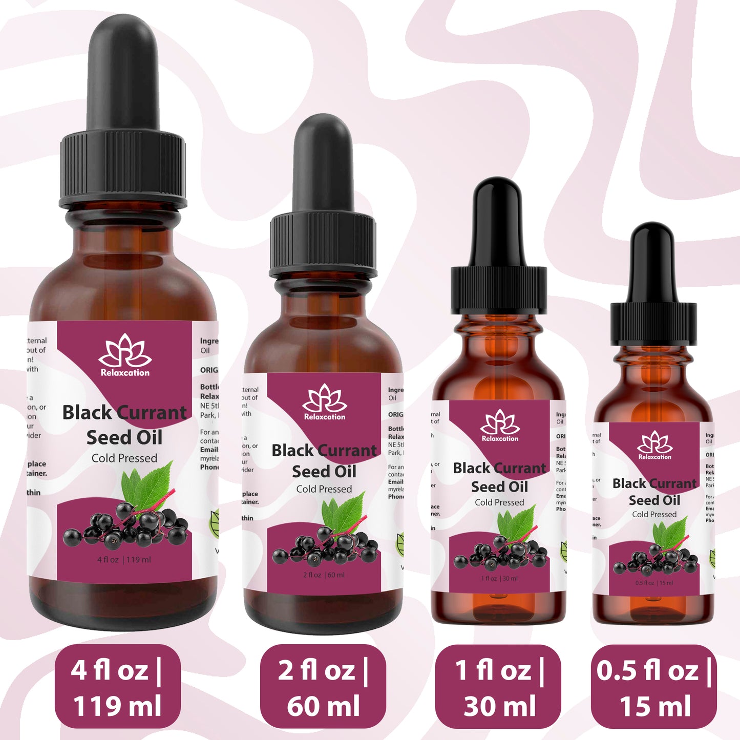 Pure Blackcurrant Seed Oil – 100% Botanical Cold-Pressed Oil for Skin & Hair