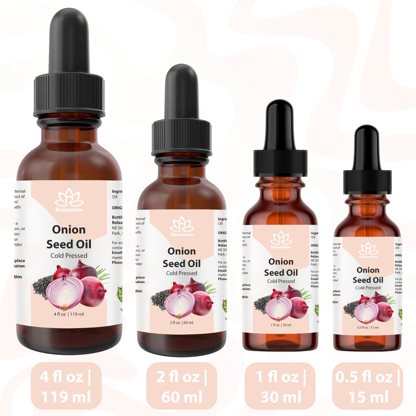 Pure Onion Essential Oil – Cold Pressed Onion Oil, Allium Cepa Seed Oil - 100% Botanical Plant Oil Ayurvedic Natural Oil