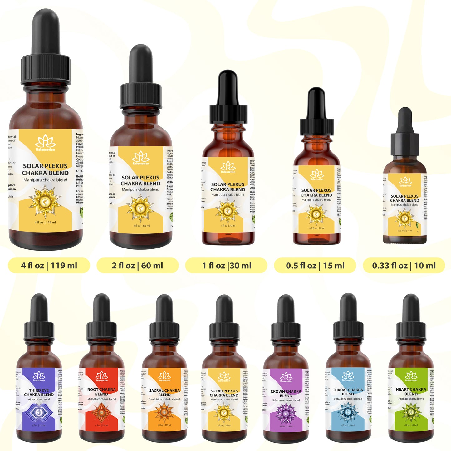 Chakra Essential Oil Blend Set – Complete 7 Chakras Collection