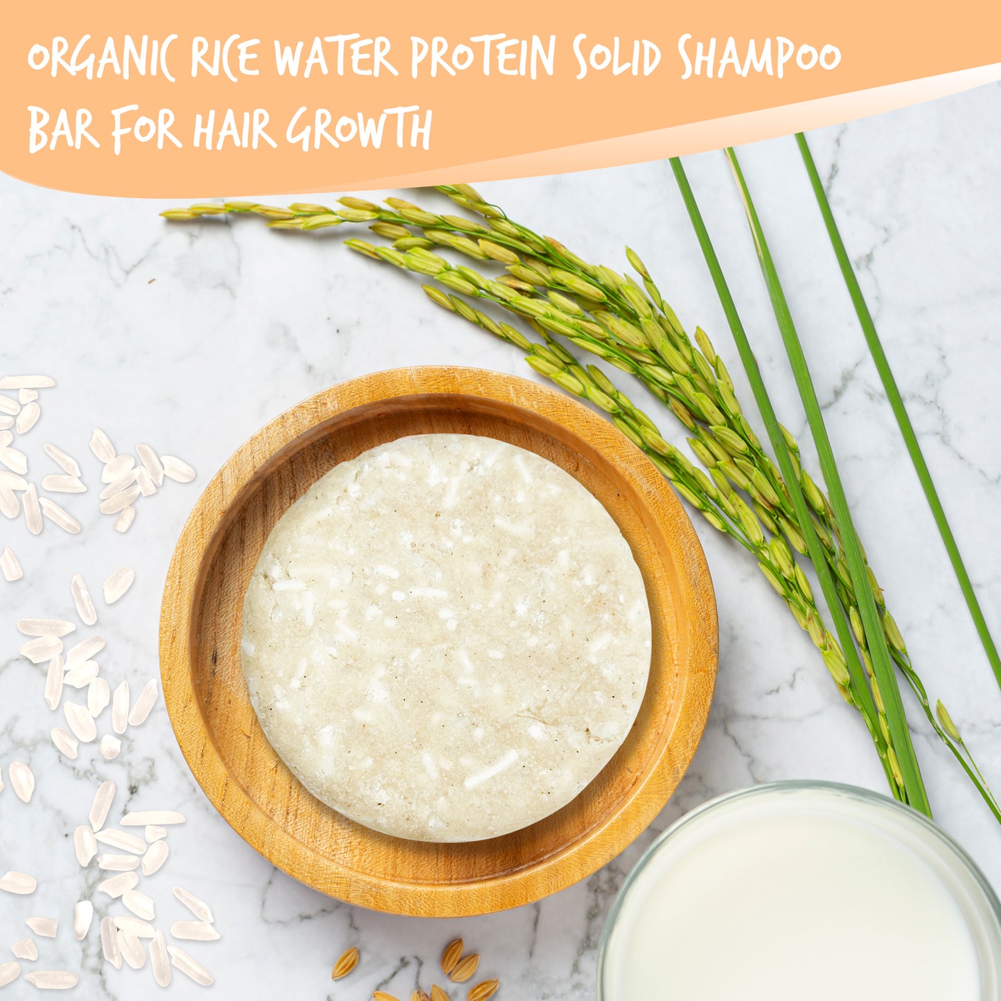 RICE WATER PROTEIN Shampoo Bar for Hair Growth