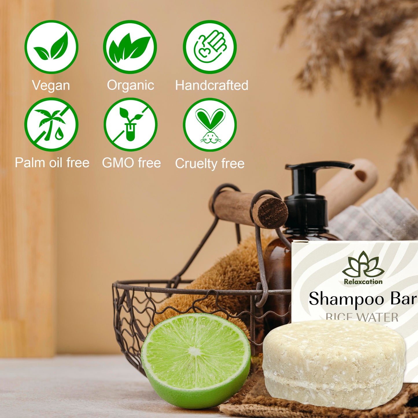 RICE WATER PROTEIN Shampoo Bar for Hair Growth