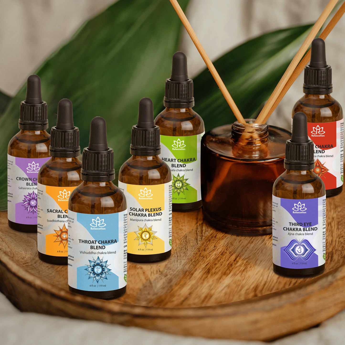 Chakra Essential Oil Blend Set – Complete 7 Chakras Collection