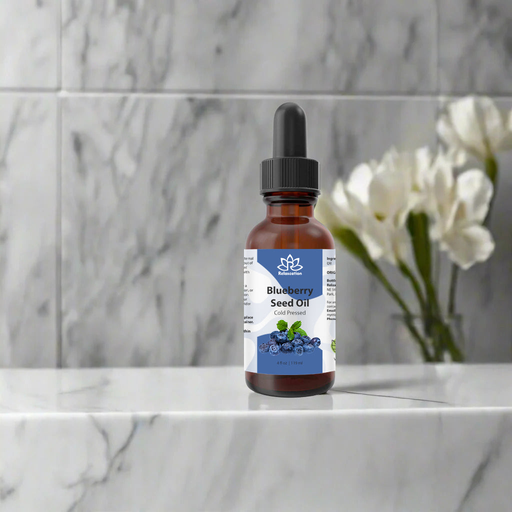 Pure Blueberry Seed Oil Cold Pressed – 100% Botanical Plant Oil | Natural Antioxidant Facial Oil