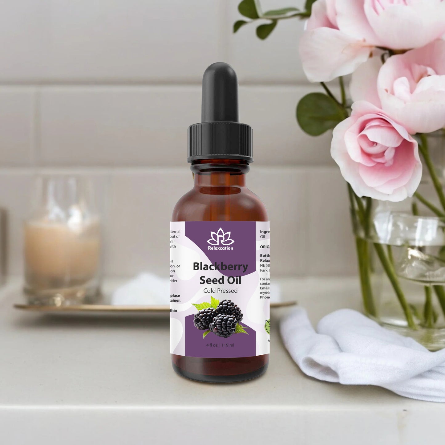 Pure Blackberry Seed Oil – 100% Botanical Plant Oil for Skin & Hair