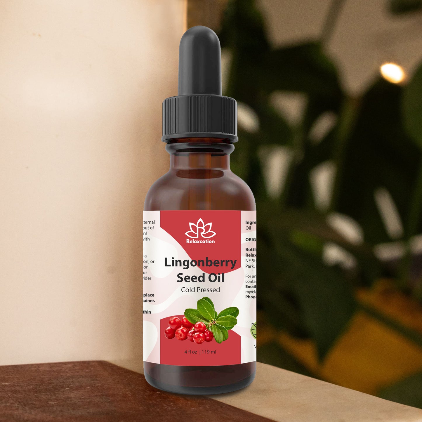 Pure Lingonberry Seed Oil Cold Pressed Botanical Oil | Nordic Inspired - 0.5 fl oz / 1 fl oz / 2 fl oz / 4 fl oz