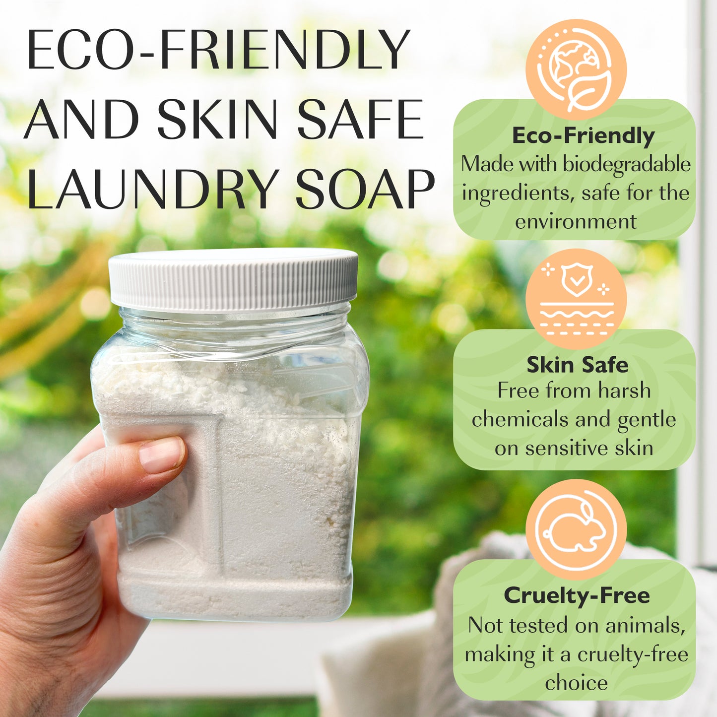 Laundry Soap Detergent Effective Cleaning Eco-Friendly "Mango Bali" 24oz