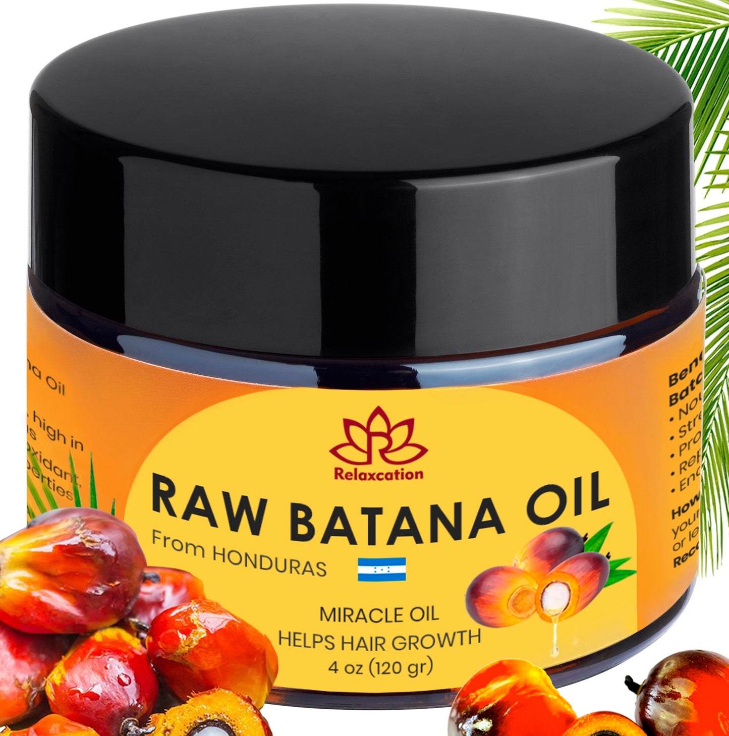 100% Raw Batana Oil Organic for Hair Growth, Prevent Hair Loss