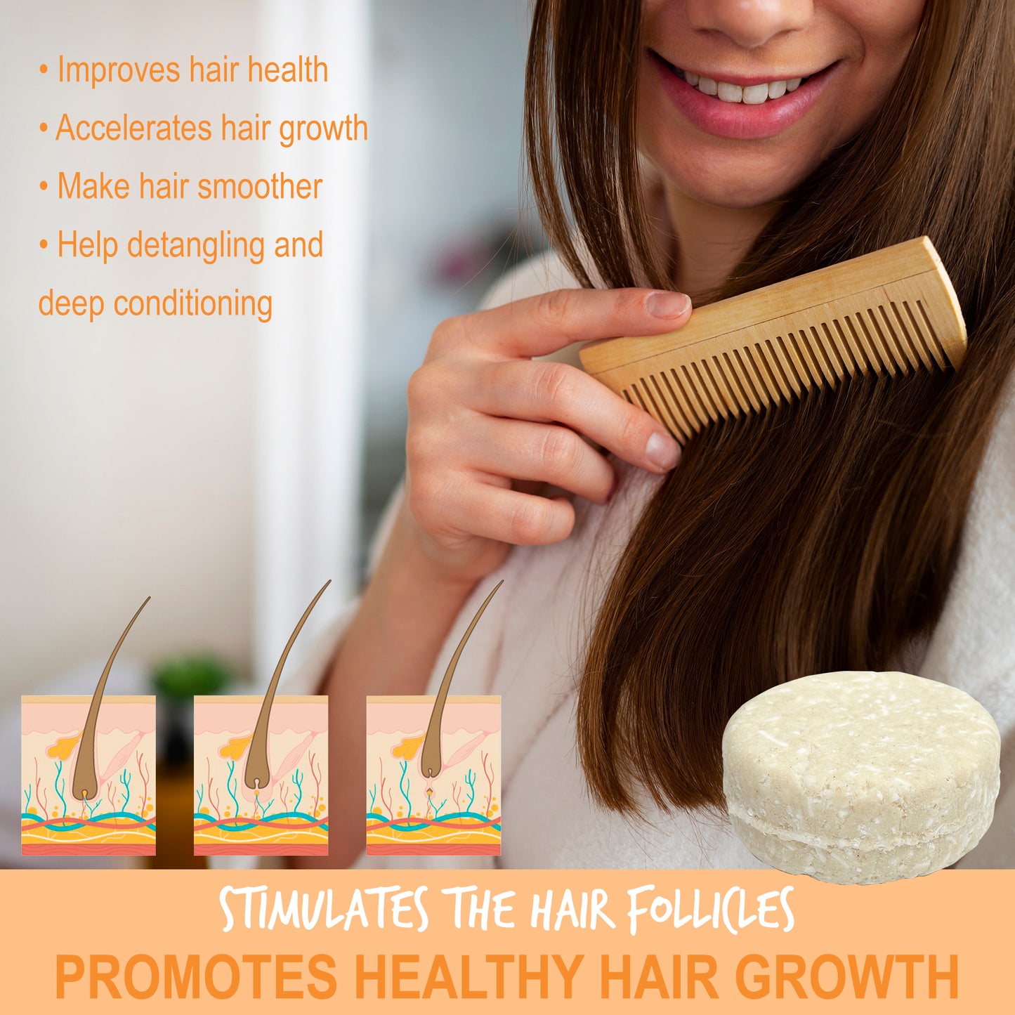 RICE WATER PROTEIN Shampoo Bar for Hair Growth