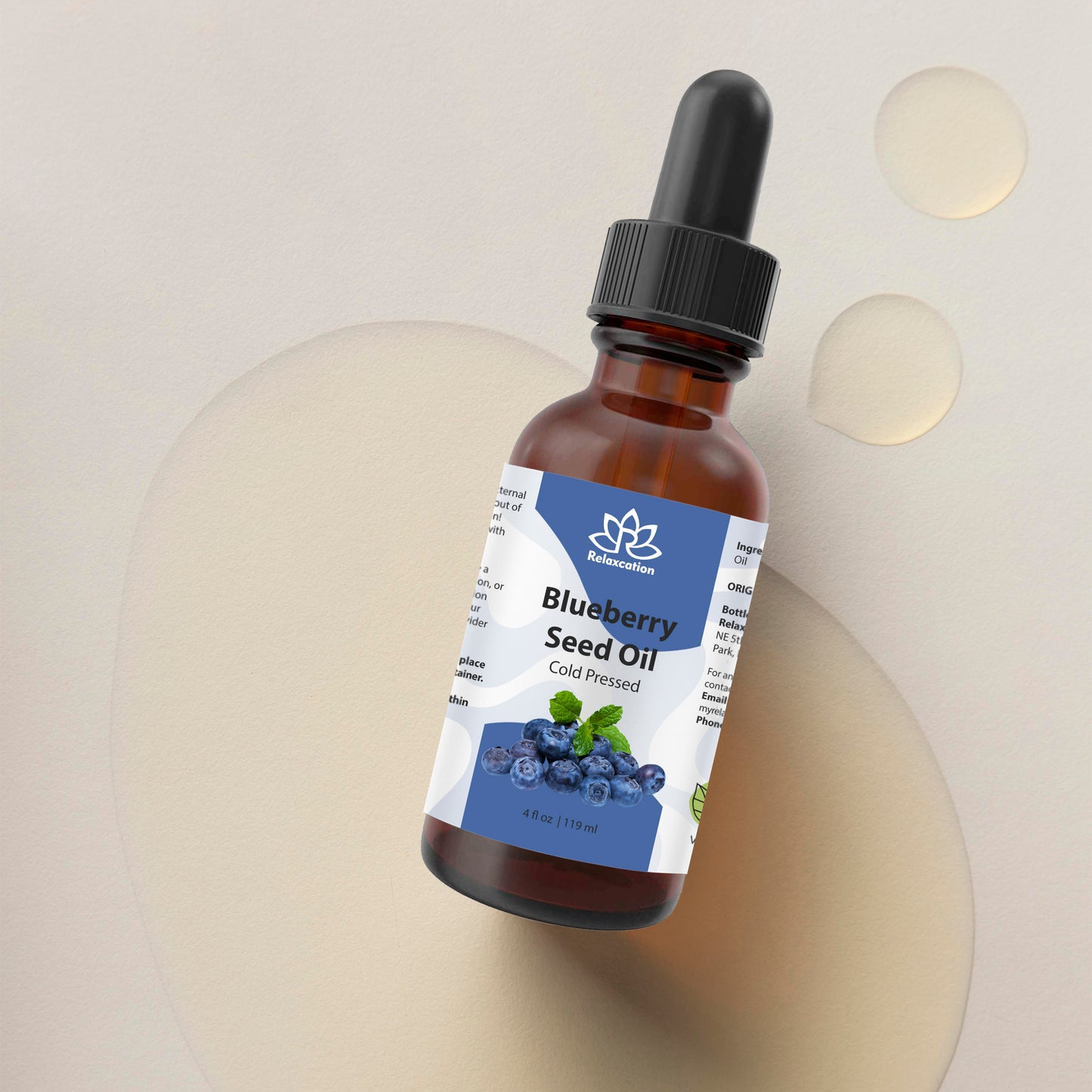 Pure Blueberry Seed Oil Cold Pressed – 100% Botanical Plant Oil | Natural Antioxidant Facial Oil