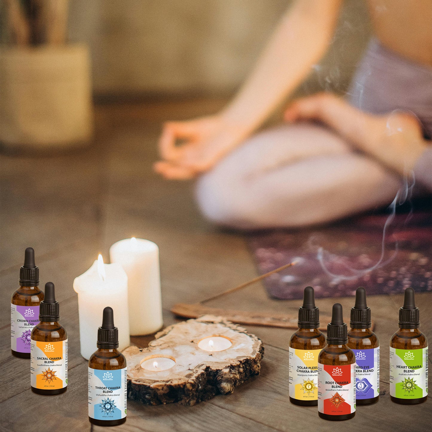 Chakra Essential Oil Blend Set – Complete 7 Chakras Collection
