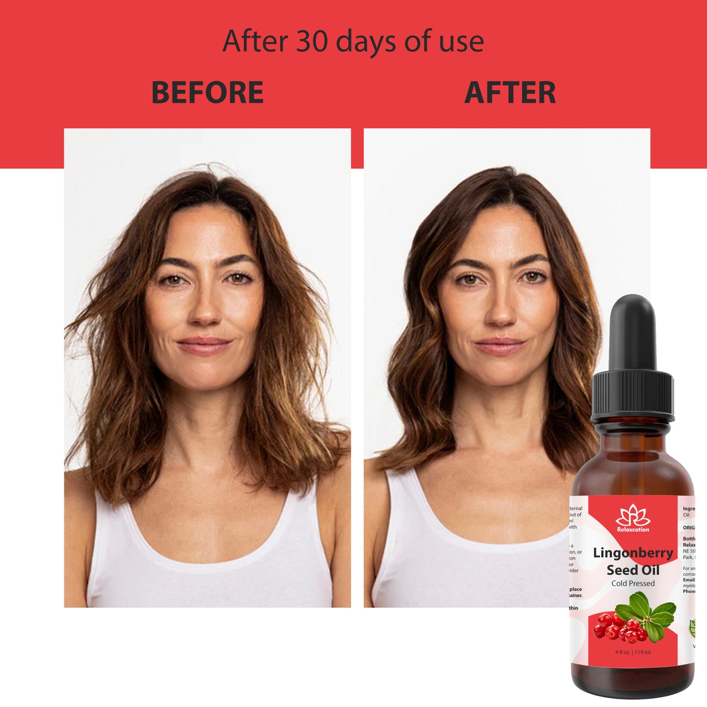 Pure Lingonberry Seed Oil Cold Pressed Botanical Oil | Nordic Inspired - 0.5 fl oz / 1 fl oz / 2 fl oz / 4 fl oz