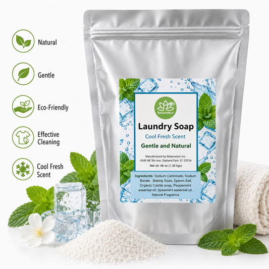 Natural Laundry Soap Detergent For Sensitive Skin "Cool Fresh"- 3 lbs