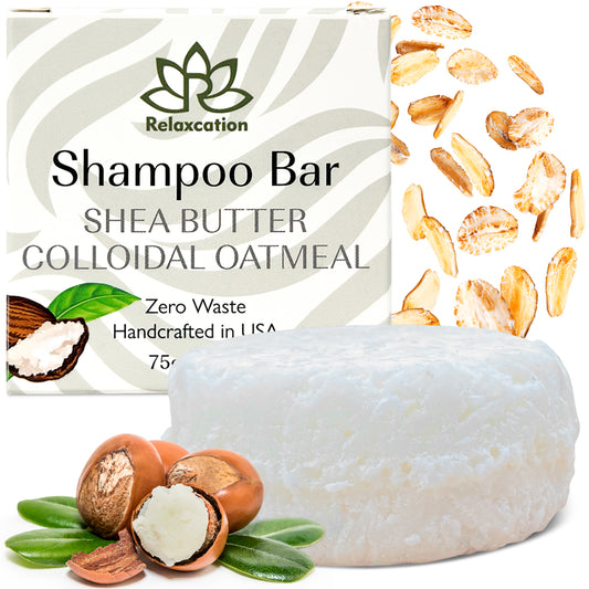 UNSCENTED Shampoo Bar with Colloidal Oatmeal Shea Butter for Damaged Hair