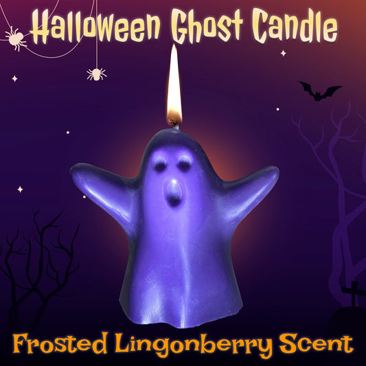 Halloween Ghost Candle with Frosted Lingonberry Scent