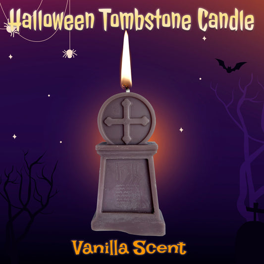 Halloween TombStone Candle with Vanilla Scent